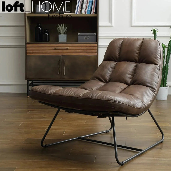 Vintage Genuine Leather 1 Seater Sofa SAND