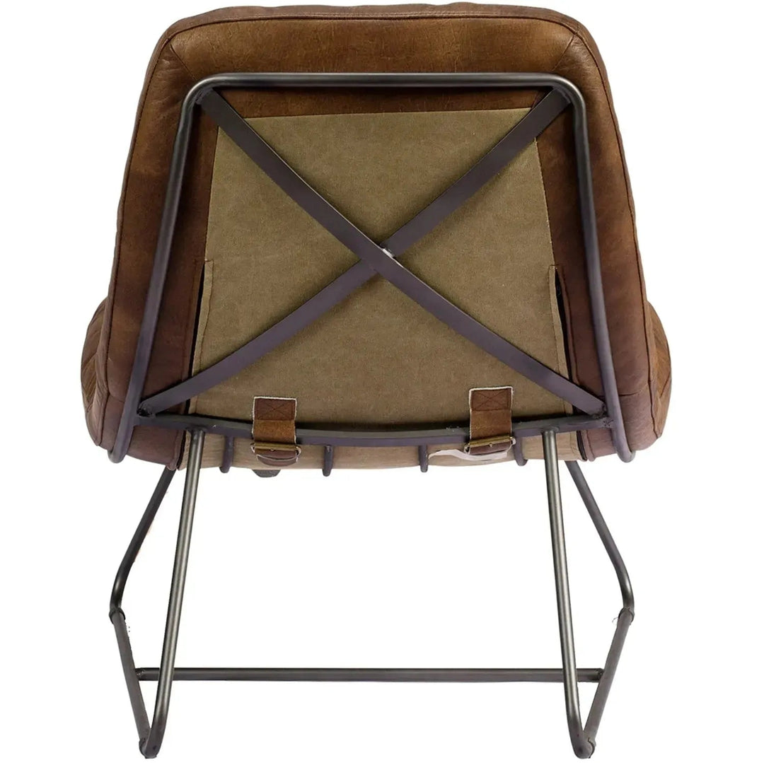 Vintage Genuine Leather 1 Seater Sofa SAND