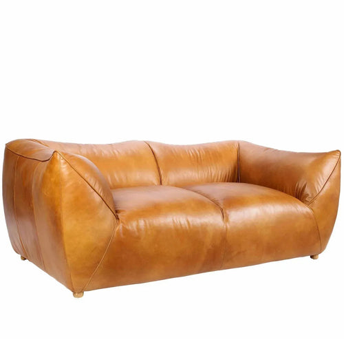 Vintage Genuine Leather 2 Seater Sofa BEANBAG Good to Know Preview-1