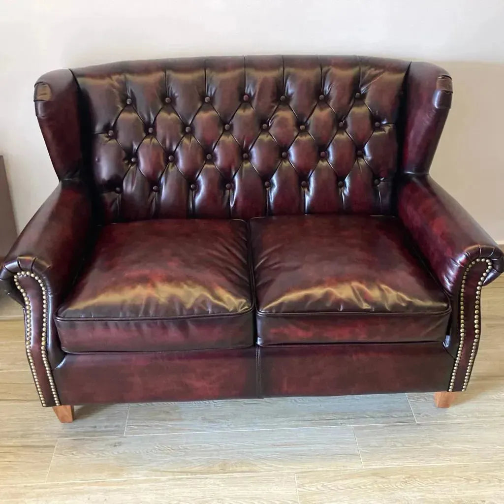 Vintage Genuine Leather 2 Seater Sofa FRANCO