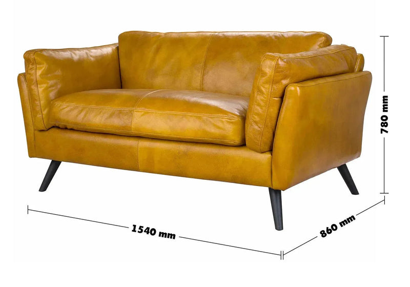Vintage genuine leather 2 seater sofa magina size charts.