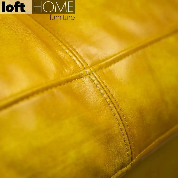 Vintage genuine leather 2 seater sofa magina environmental situation.