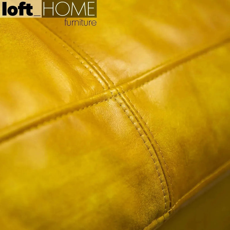 Vintage genuine leather 2 seater sofa magina environmental situation.