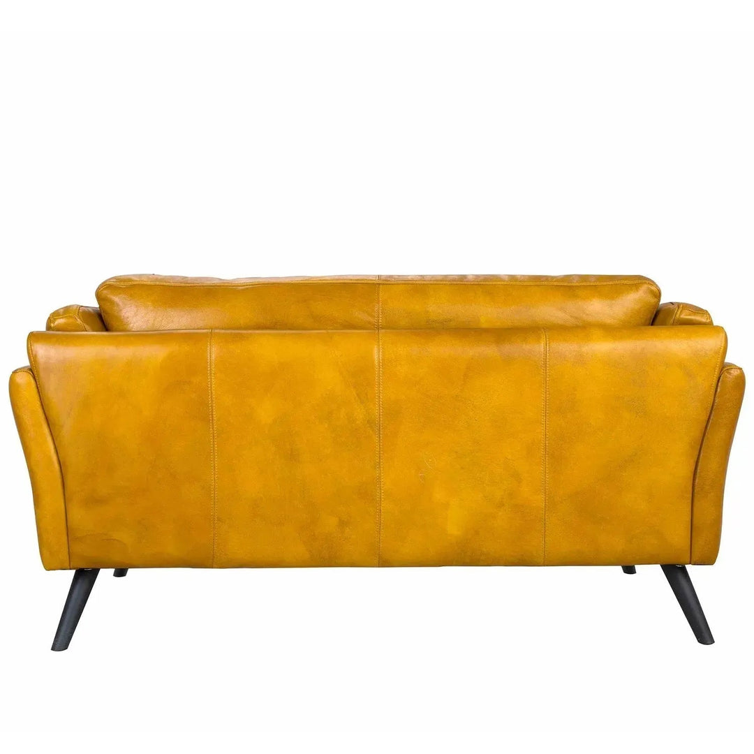 Vintage genuine leather 2 seater sofa magina detail 2.