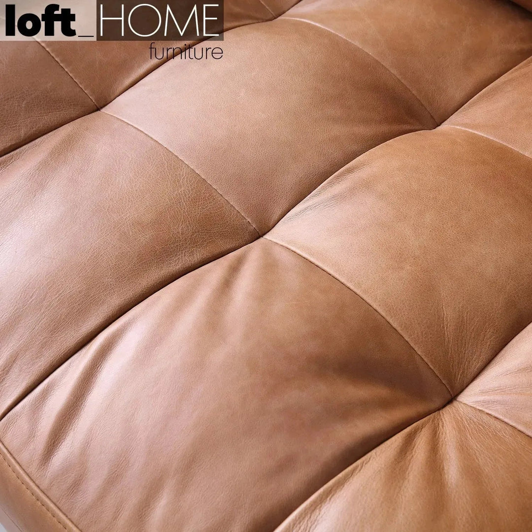 Vintage genuine leather 2 seater sofa olga conceptual design.