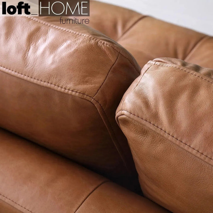 Vintage genuine leather 2 seater sofa olga environmental situation.