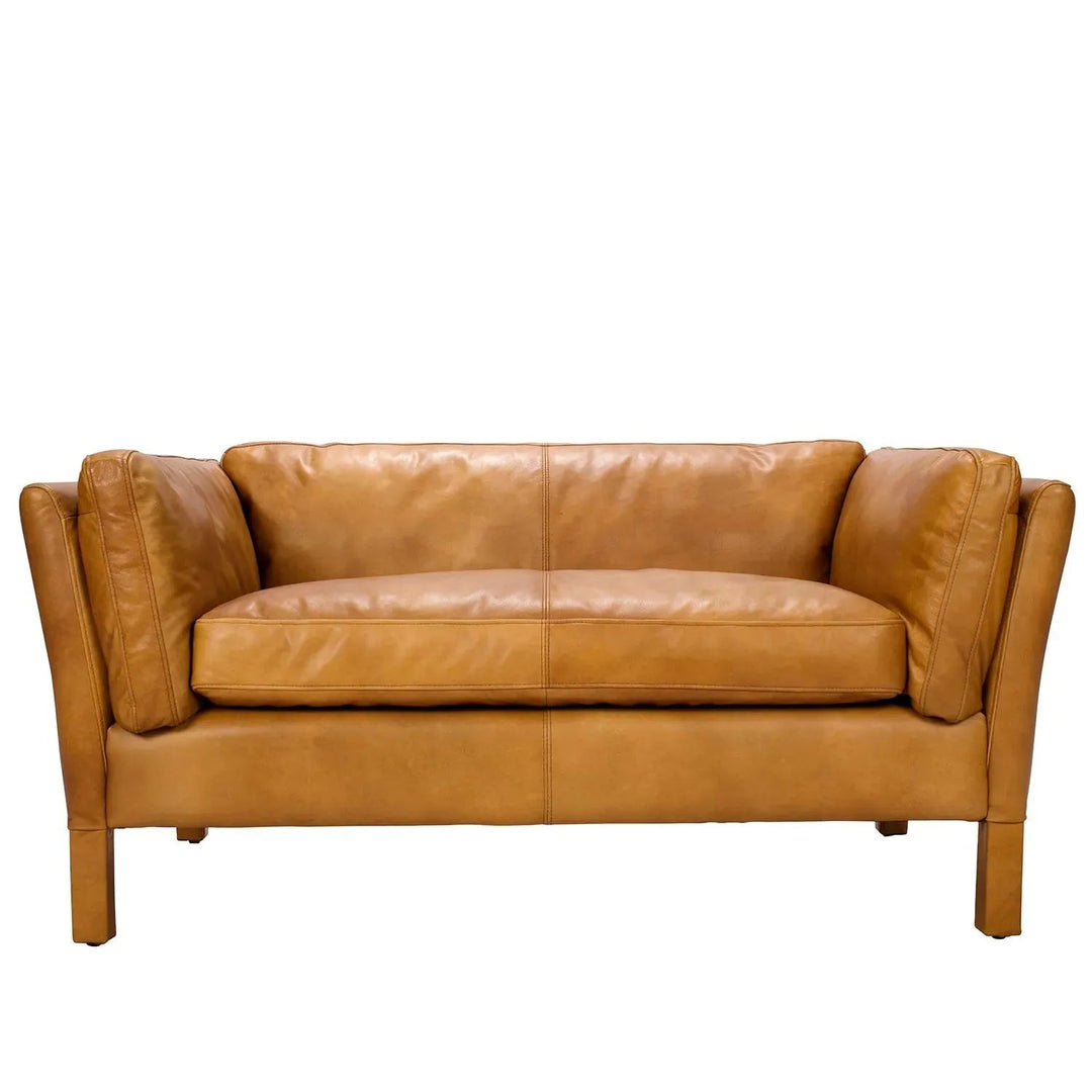 Vintage genuine leather 2 seater sofa reggio detail 1.