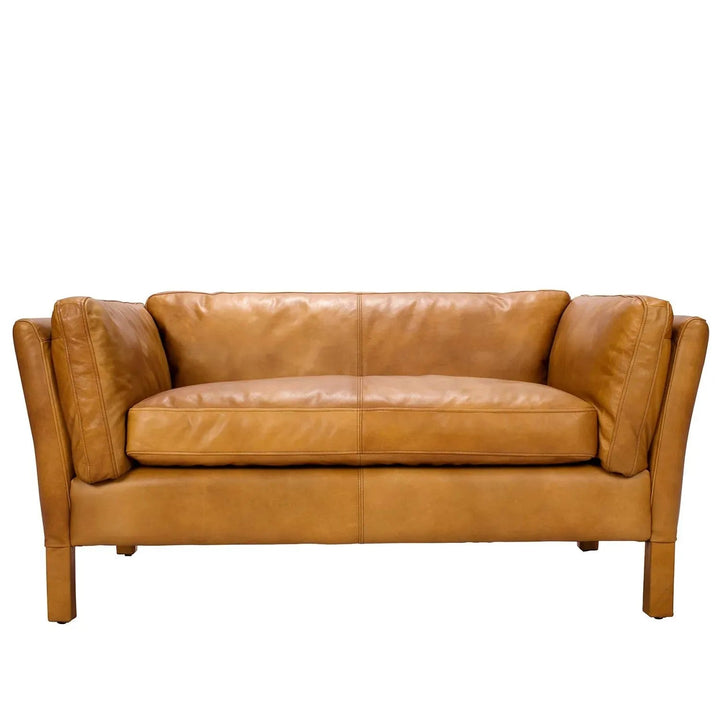 Vintage genuine leather 2 seater sofa reggio detail 1.