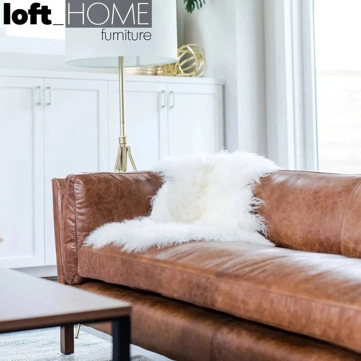 Vintage Genuine Leather 2 Seater Sofa REGGIO