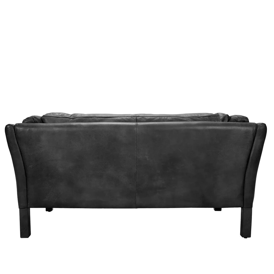 Vintage genuine leather 2 seater sofa reggio layered structure.
