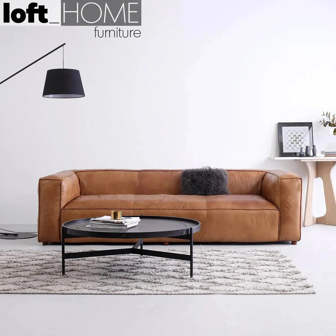 Vintage Genuine Leather 3 Seater Sofa ANTIQUE MASTER