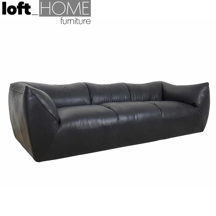 Vintage Genuine Leather 3 Seater Sofa BEANBAG