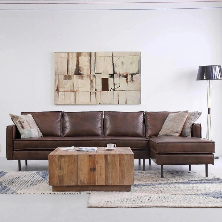 Vintage genuine leather 3 seater sofa belgian situational feels.
