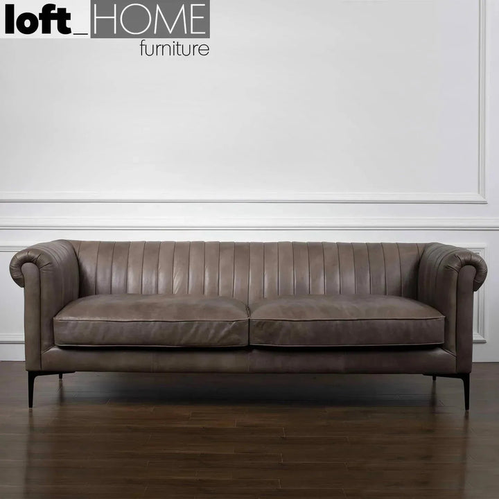 Vintage Genuine Leather 3 Seater Sofa ELIS