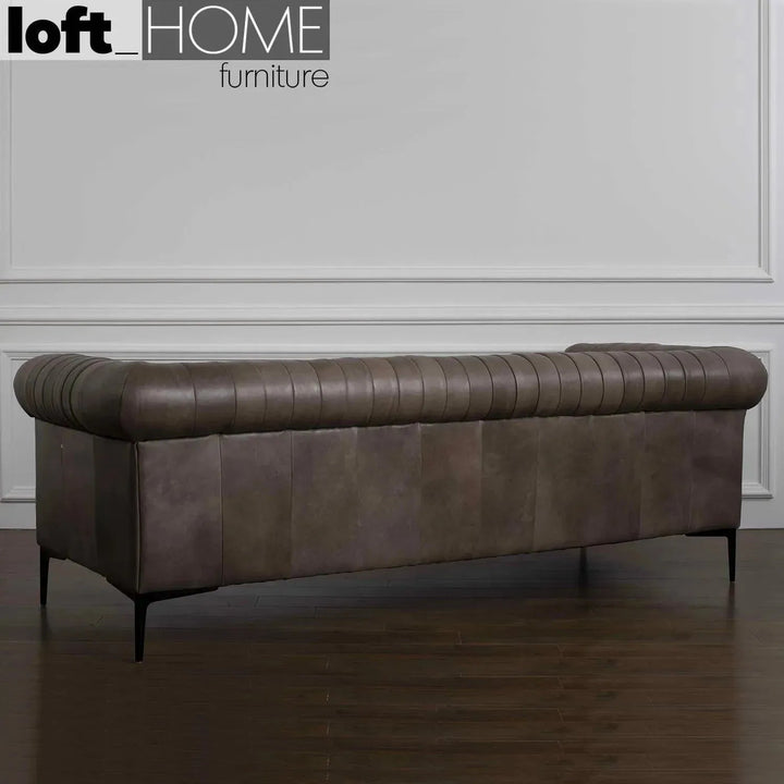 Vintage Genuine Leather 3 Seater Sofa ELIS