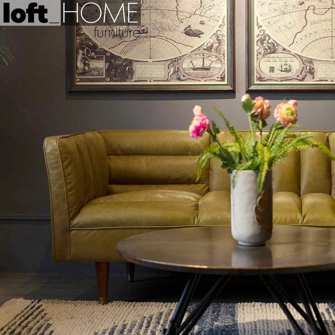 Vintage Genuine Leather 3 Seater Sofa LUSH