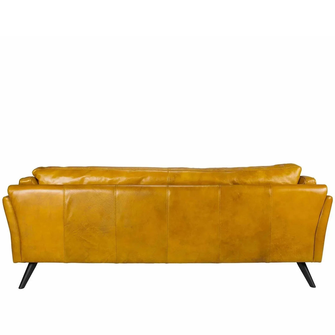 Vintage genuine leather 3 seater sofa magina detail 1.