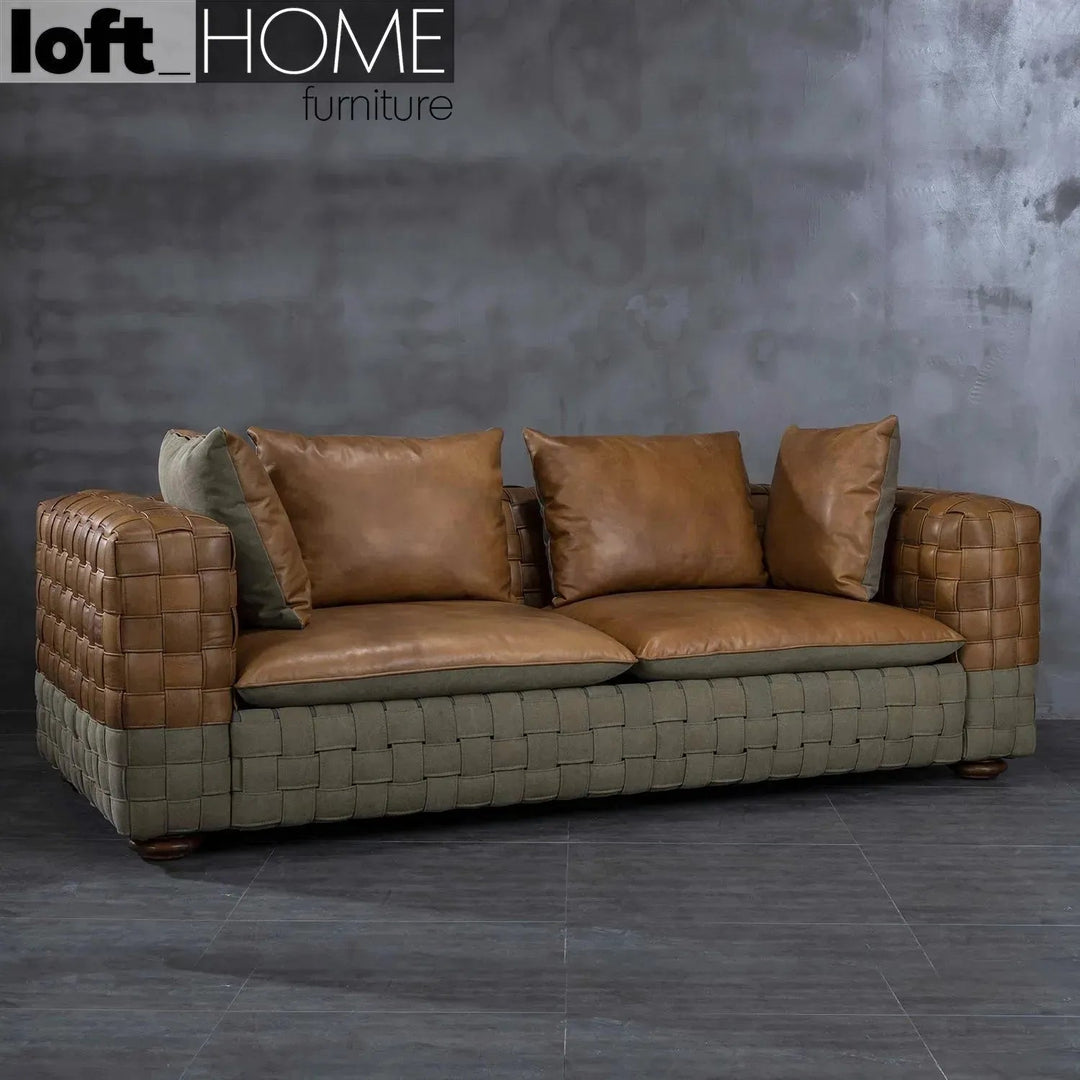 Vintage Genuine Leather 3 Seater Sofa MARTIN