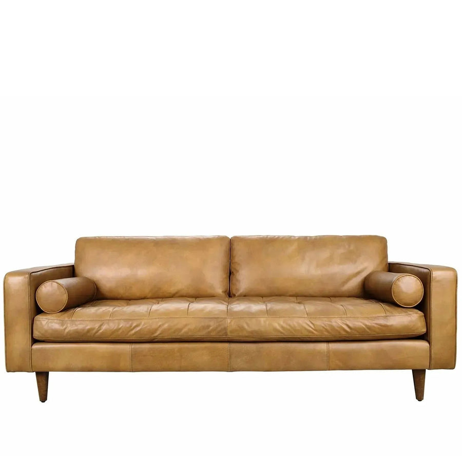 Vintage Genuine Leather 3 Seater Sofa OLGA