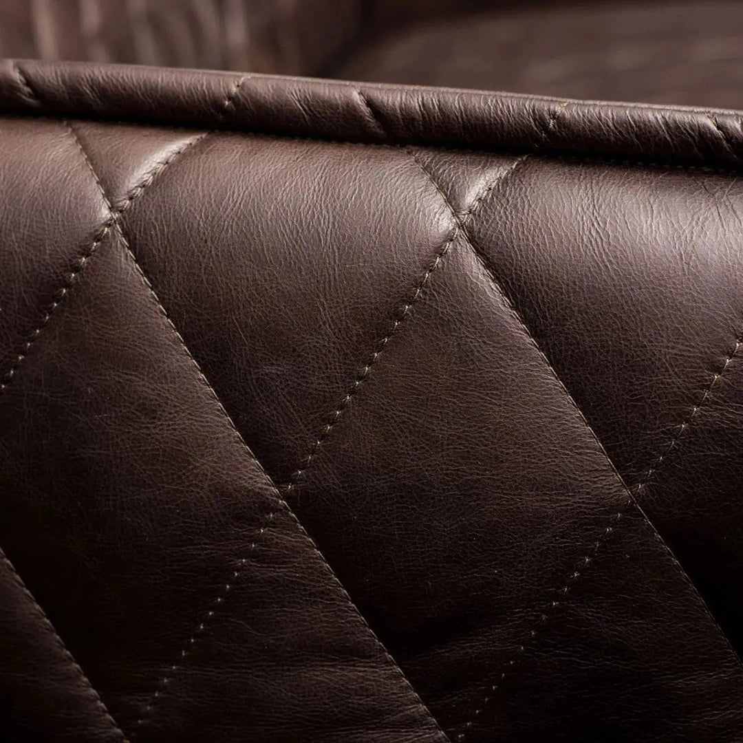 Vintage genuine leather 3 seater sofa osmond situational feels.