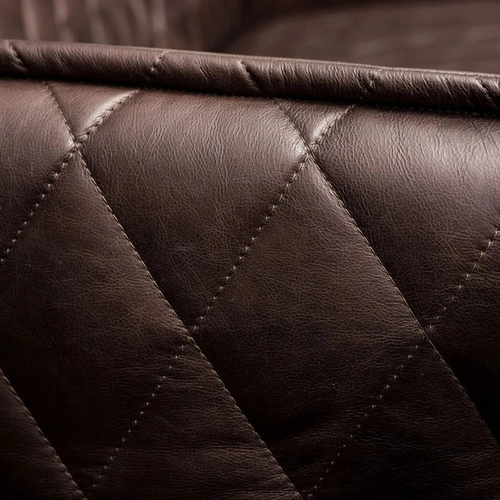 Vintage genuine leather 3 seater sofa osmond situational feels.