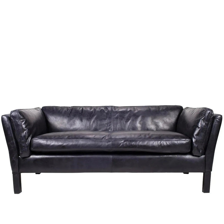 Vintage genuine leather 3 seater sofa reggio detail 1.