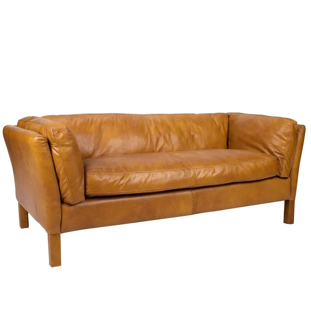 Vintage genuine leather 3 seater sofa reggio conceptual design.