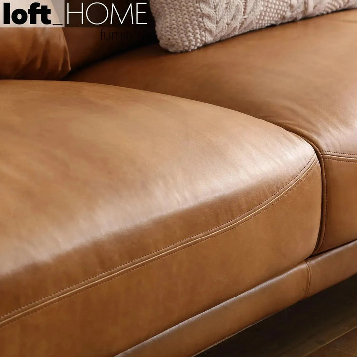 Vintage genuine leather 3 seater sofa rw and nut ter conceptual design.