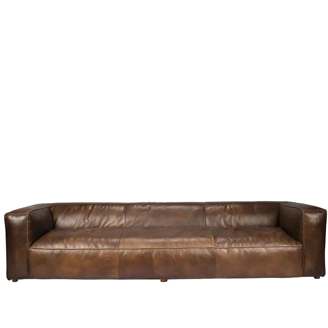 Vintage genuine leather 4 seater sofa antique master situational feels.