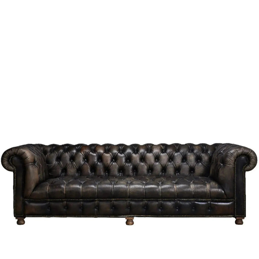 Vintage Genuine Leather 4 Seater Sofa CHESTERFIELD BUTTON