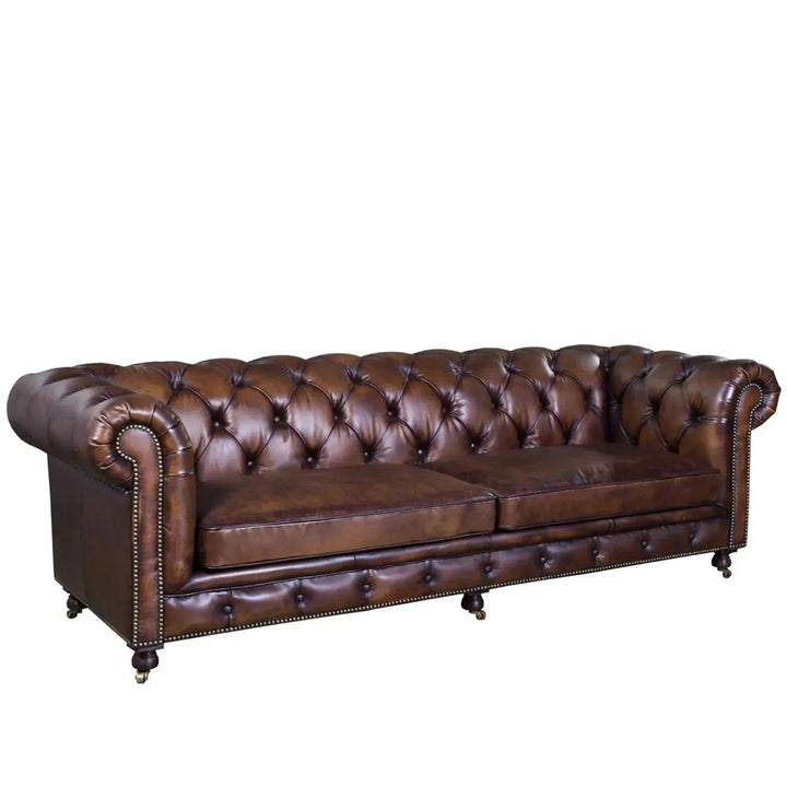 Vintage Genuine Leather 4 Seater Sofa CHESTERFIELD CLASSIC