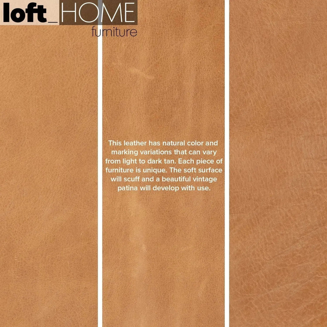 Vintage Genuine Leather 4 Seater Sofa REGGIO