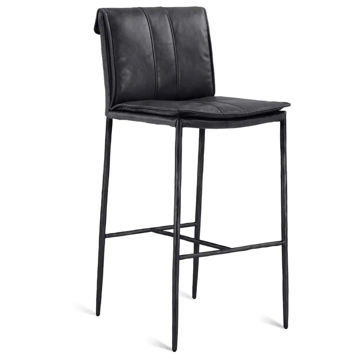 Bauhaus genuine leather bar chair lux layered structure.