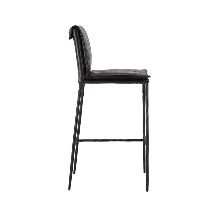 Bauhaus genuine leather bar chair lux with context.