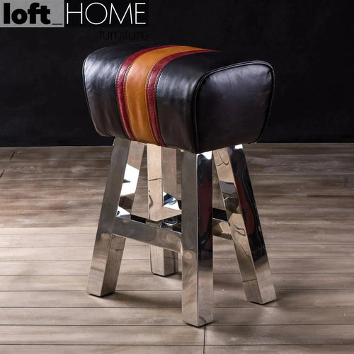 Vintage Genuine Leather Bar Stool CHOCOLUSH Good to Know Preview-1
