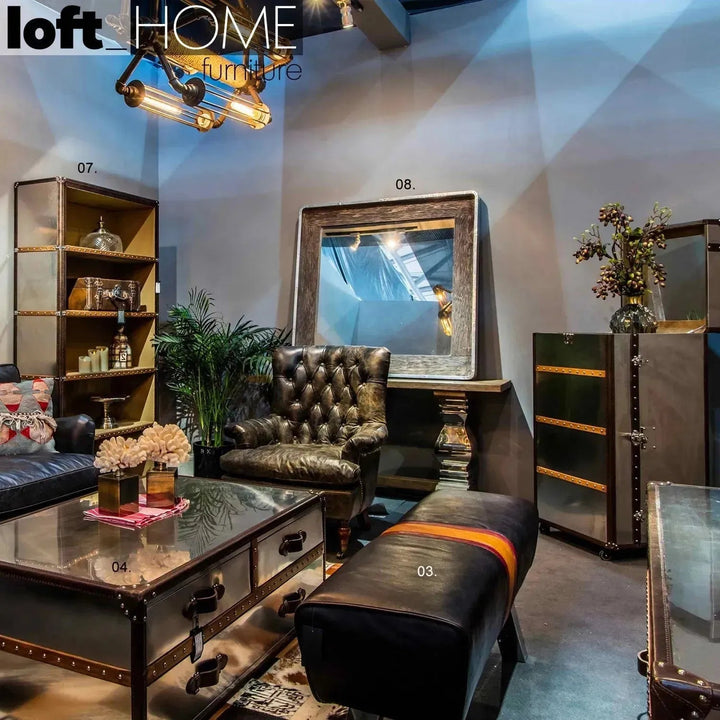 Vintage Genuine Leather Bar Stool CHOCOLUSH