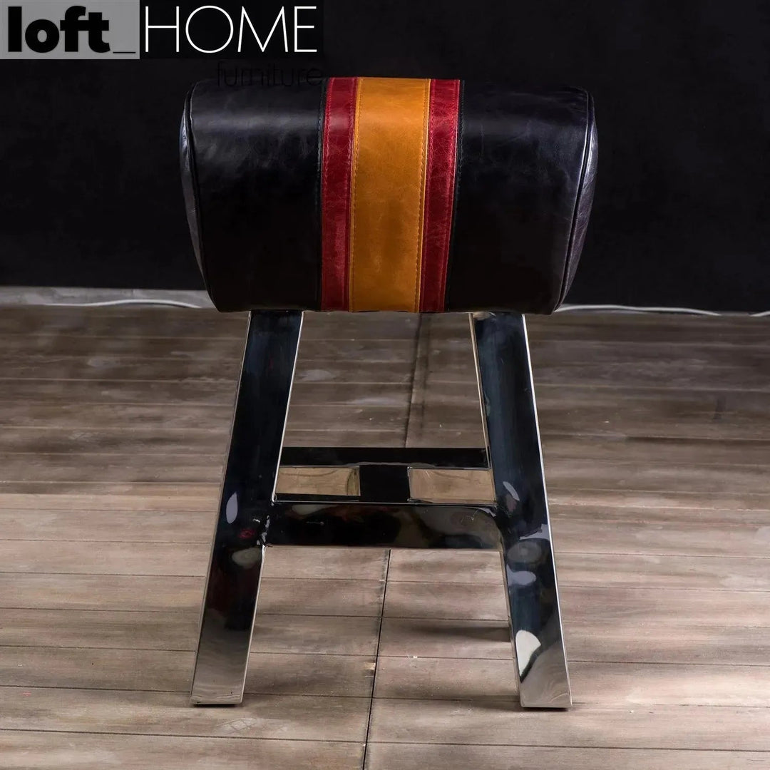 Vintage Genuine Leather Bar Stool CHOCOLUSH