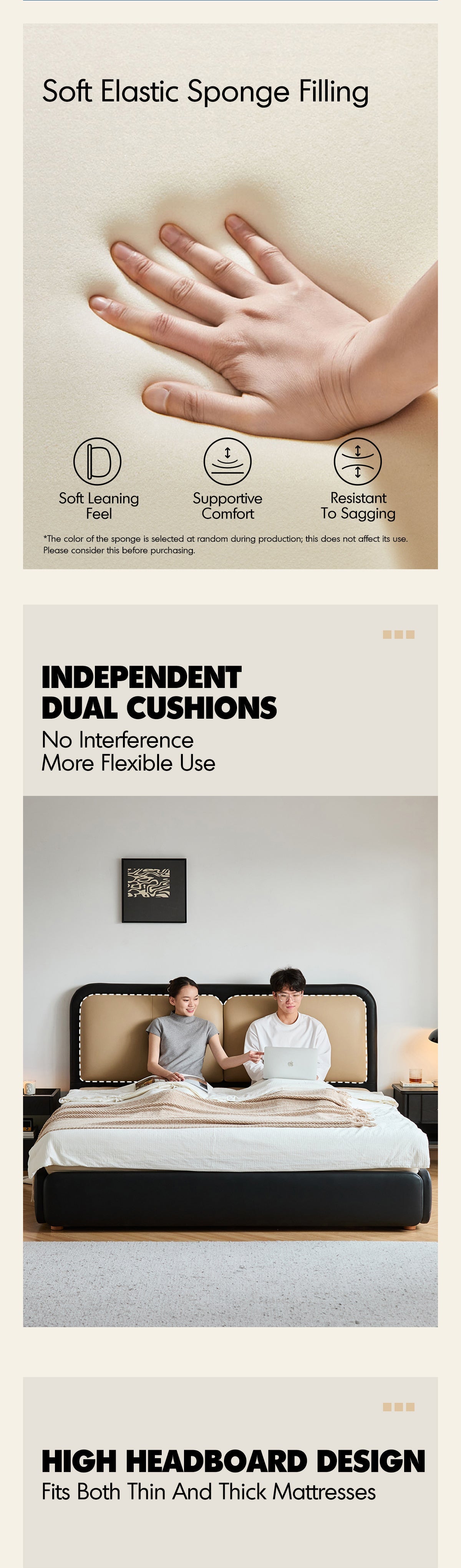 more product details and feature of Vintage Genuine Leather Bed COVE