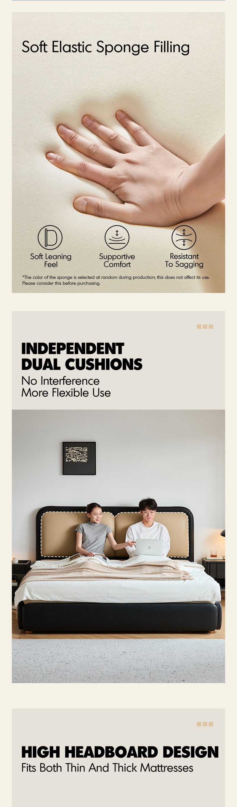 more product details and feature of Vintage Genuine Leather Bed COVE