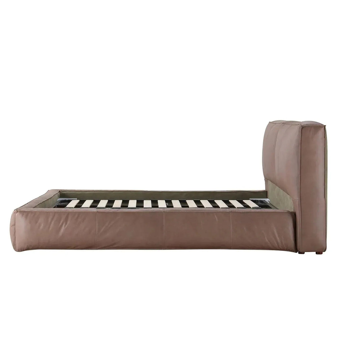 Vintage genuine leather bed frame antique master conceptual design.