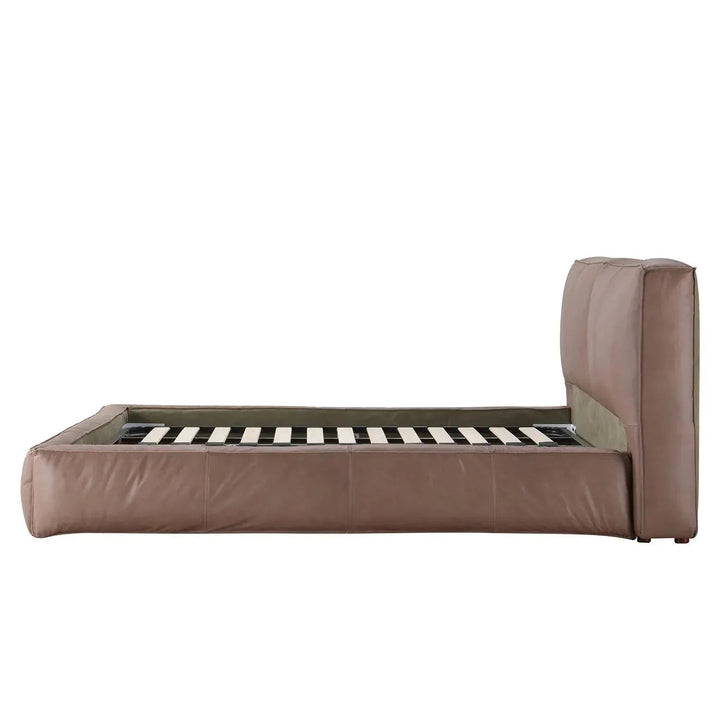 Vintage genuine leather bed frame antique master conceptual design.