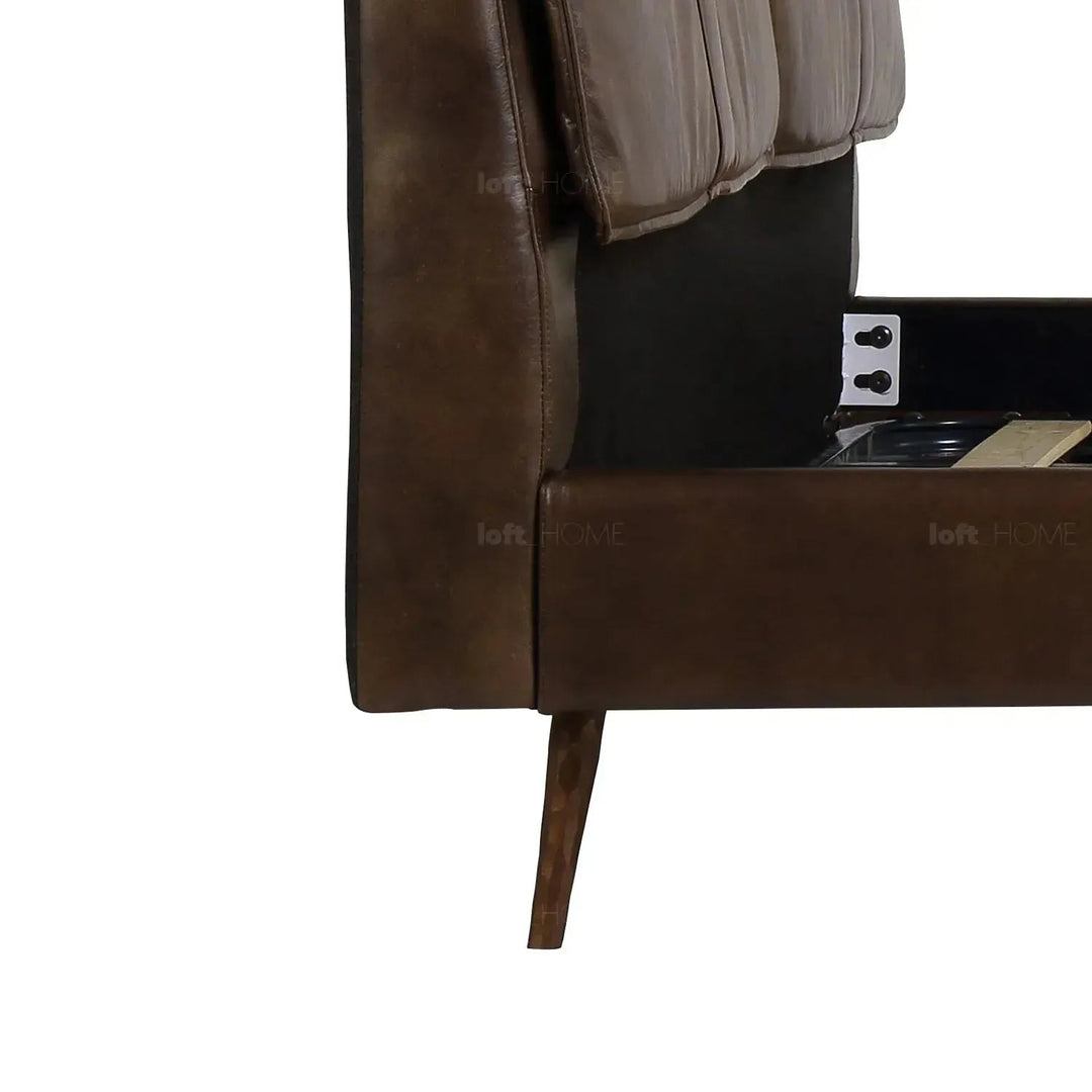 Vintage Genuine Leather Bed Frame SADDLEBACK