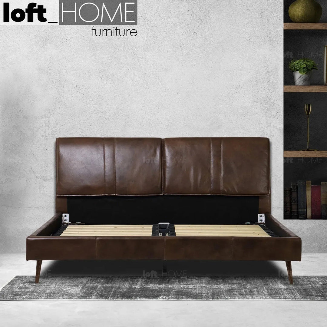 Vintage Genuine Leather Bed Frame SADDLEBACK