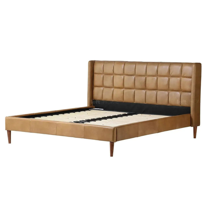 Vintage Genuine Leather Bed Frame TUXEDO