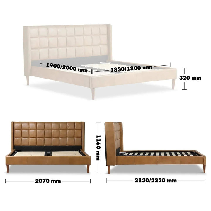 Vintage genuine leather bed frame tuxedo size charts.