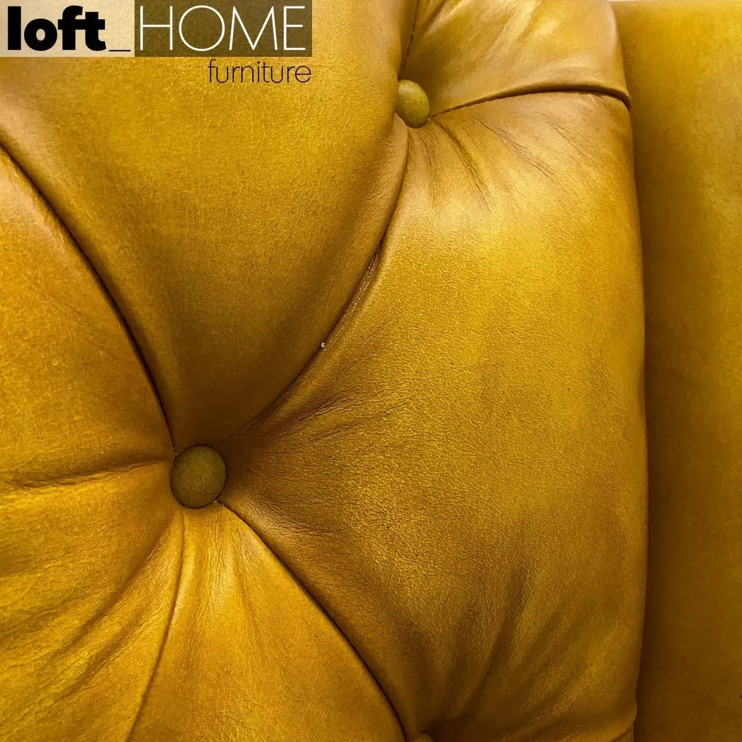 Vintage Genuine Leather Bed Frame WING