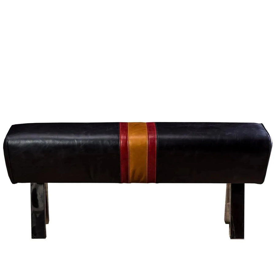 Vintage Genuine Leather Bench CHOCOLUSH