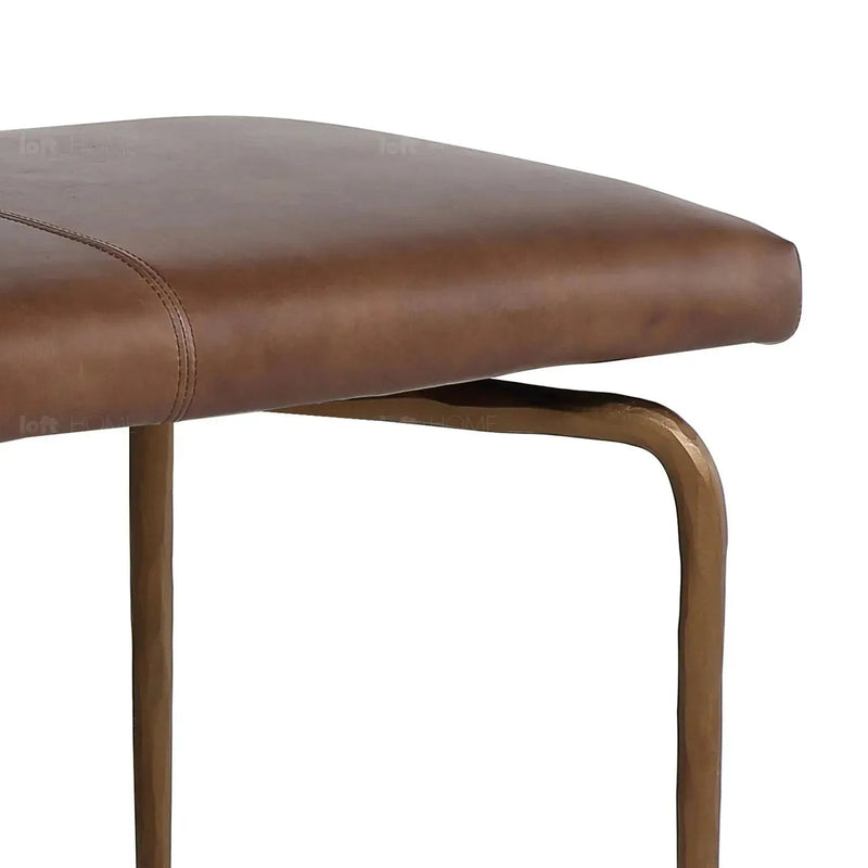 Industrial genuine leather bench miller conceptual design.