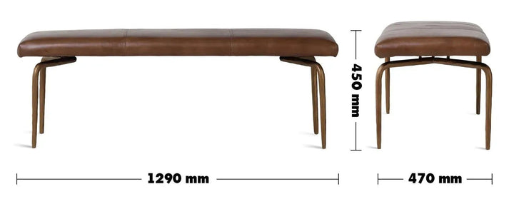 Industrial Genuine Leather Bench MILLER