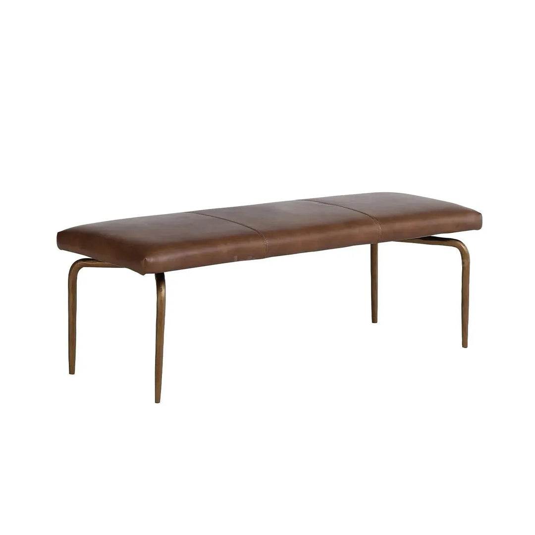 Industrial genuine leather bench miller in panoramic view.